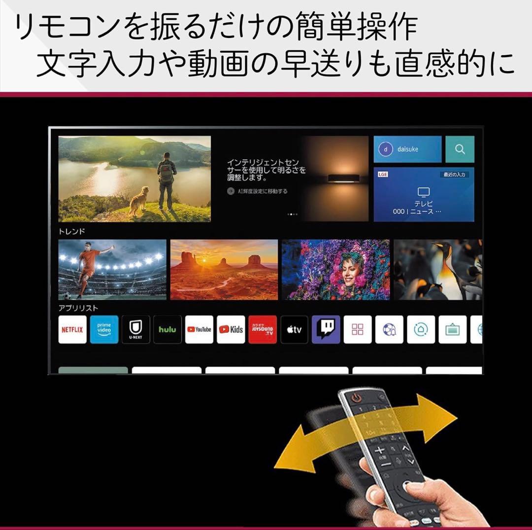 LG 有機EL テレビ 48型 4Kチューナー内蔵 OLED48C2PJA