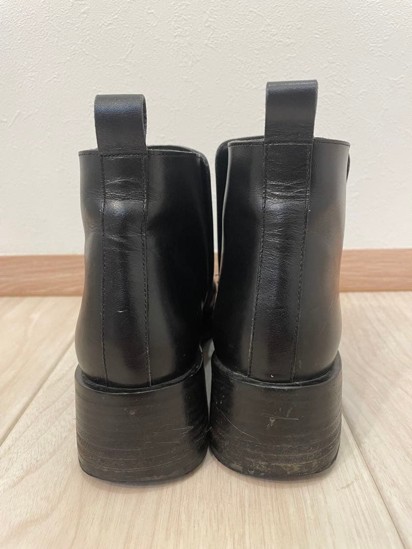 GUCCI ブラック　レザー ショートブーツ　4 1/2