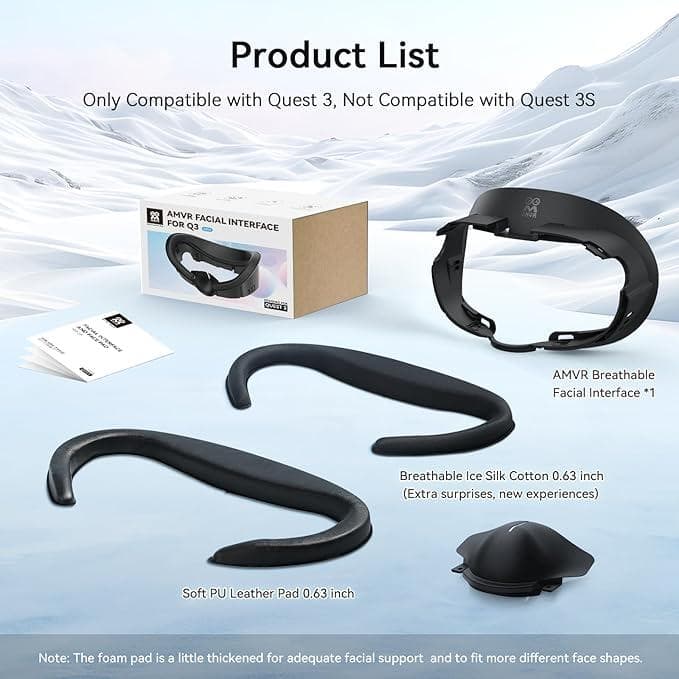  Quest 3 128GB VRヘッドセット & AMVR顔クッション