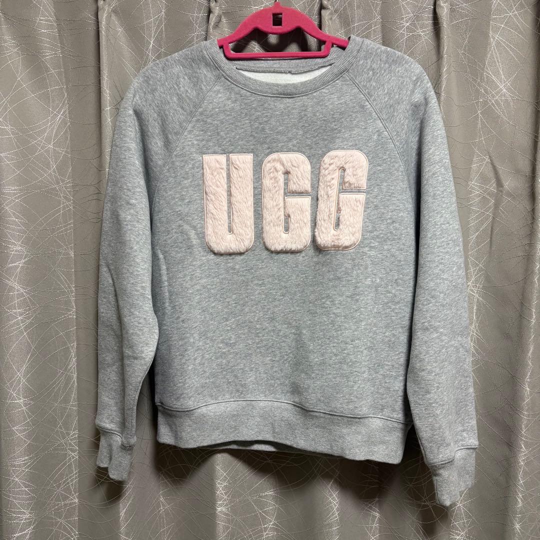 UGG アグ トレーナー スウェット マドリンファジーロゴ グレー ピンク