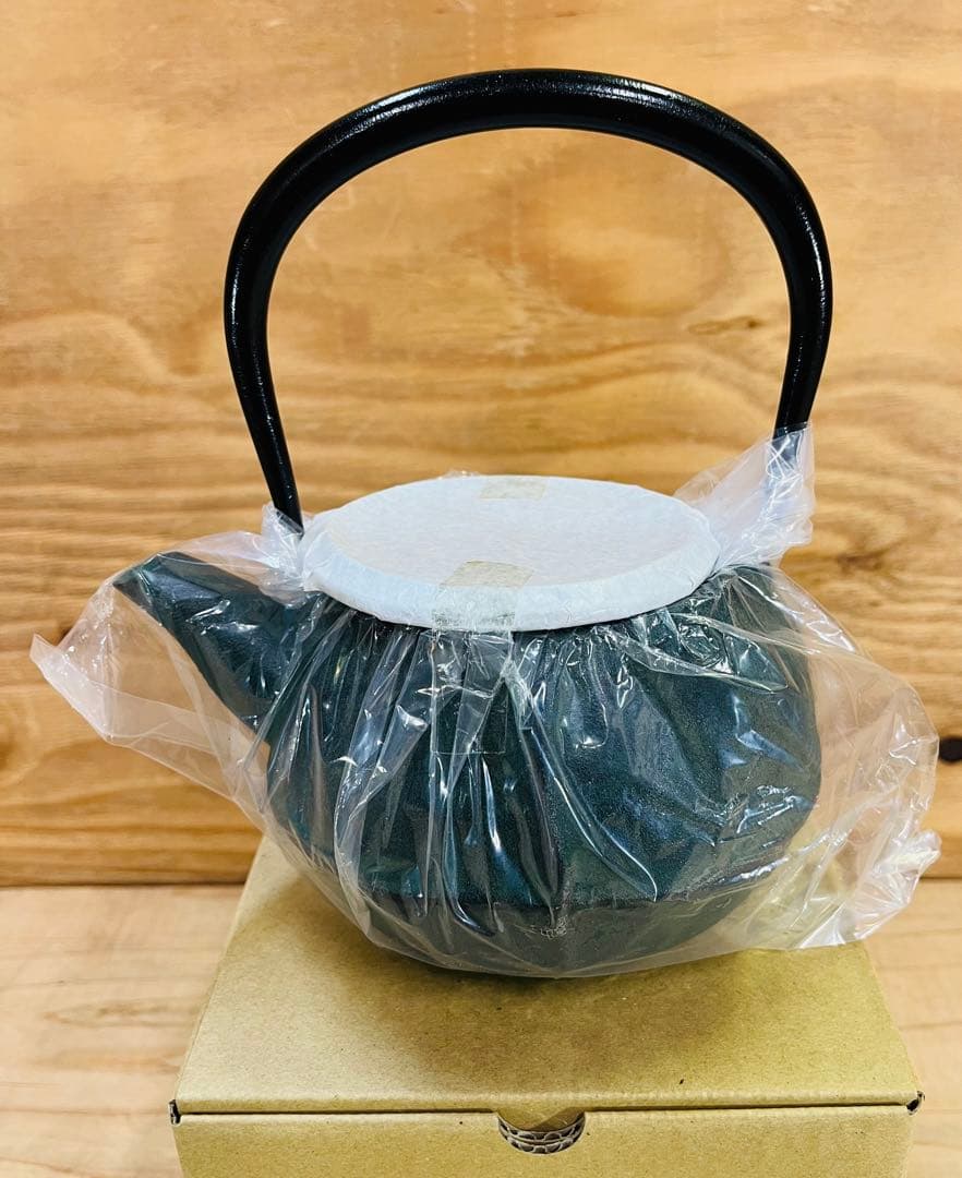 未使用 長期保管品 南部鉄瓶 池永鉄工 菖蒲グリーン 定価27500円