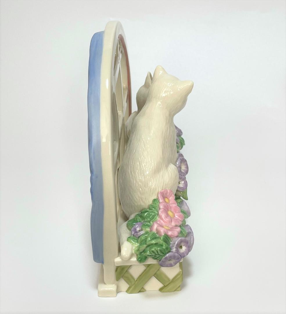 大きなサイズ レノックス 猫 フィギュリン love in bloom