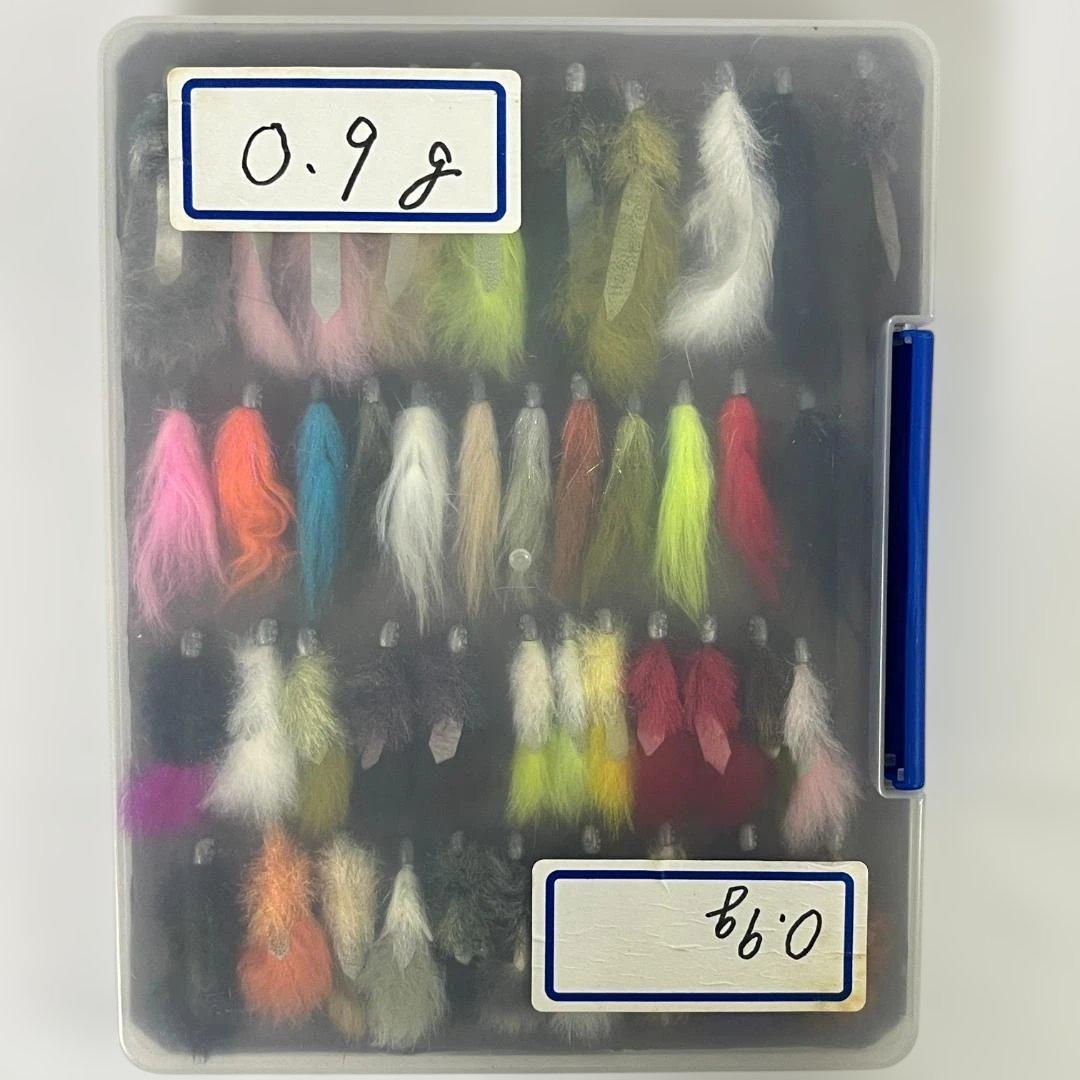 【迅速配送】ハートデザイン フェザールアー 0.9g 各種 44個 ケース付