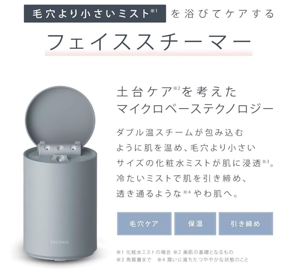 SALONIA PURE BRIGHT STEAMER グレー