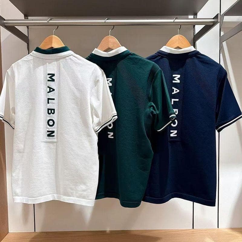 マルボンゴルフ ポロシャツ malbon golf メンズ シャツ 紺色XL