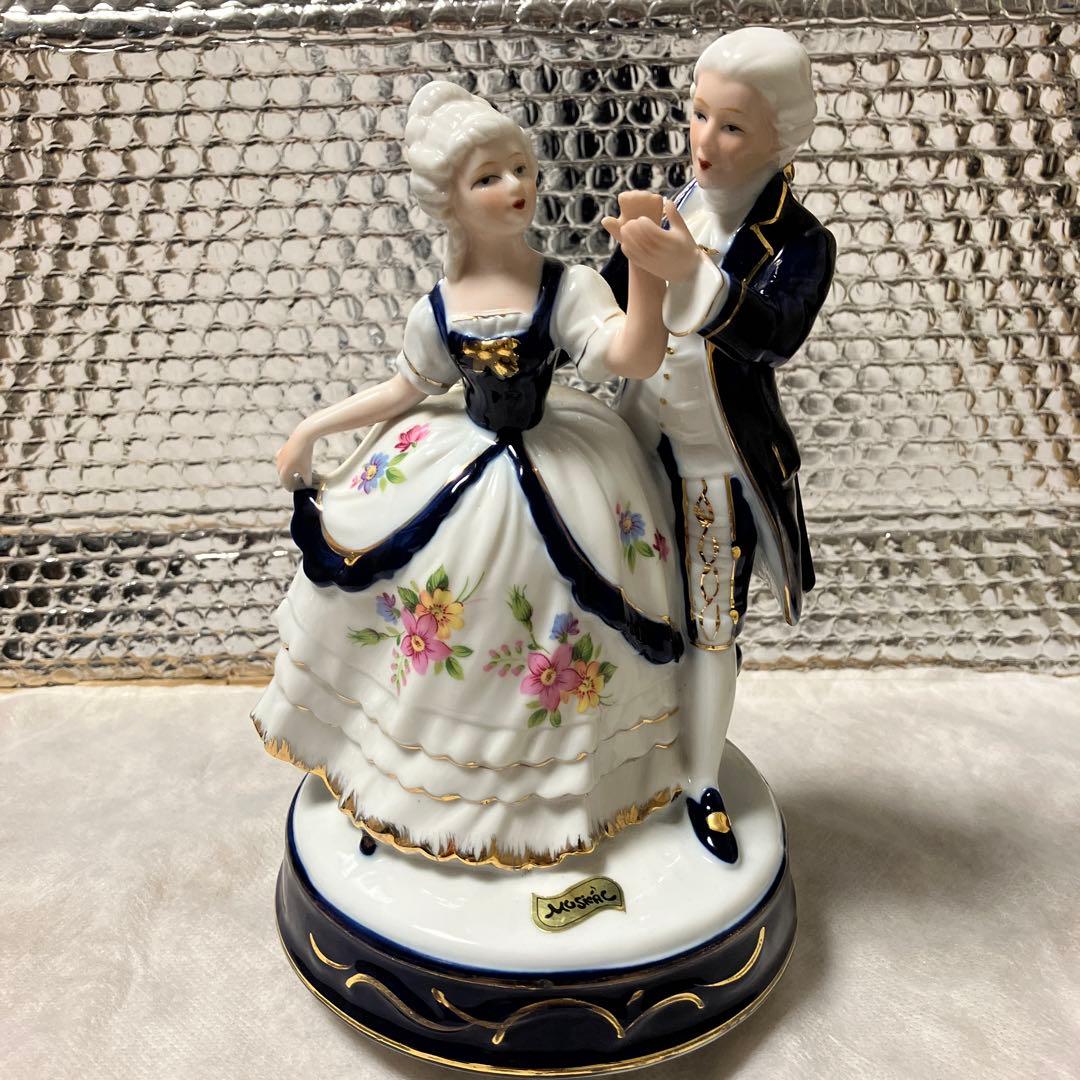 新品・美品❣️希少KATO KOGEIアンティーク・リアドロ風踊る陶器人形・日本製