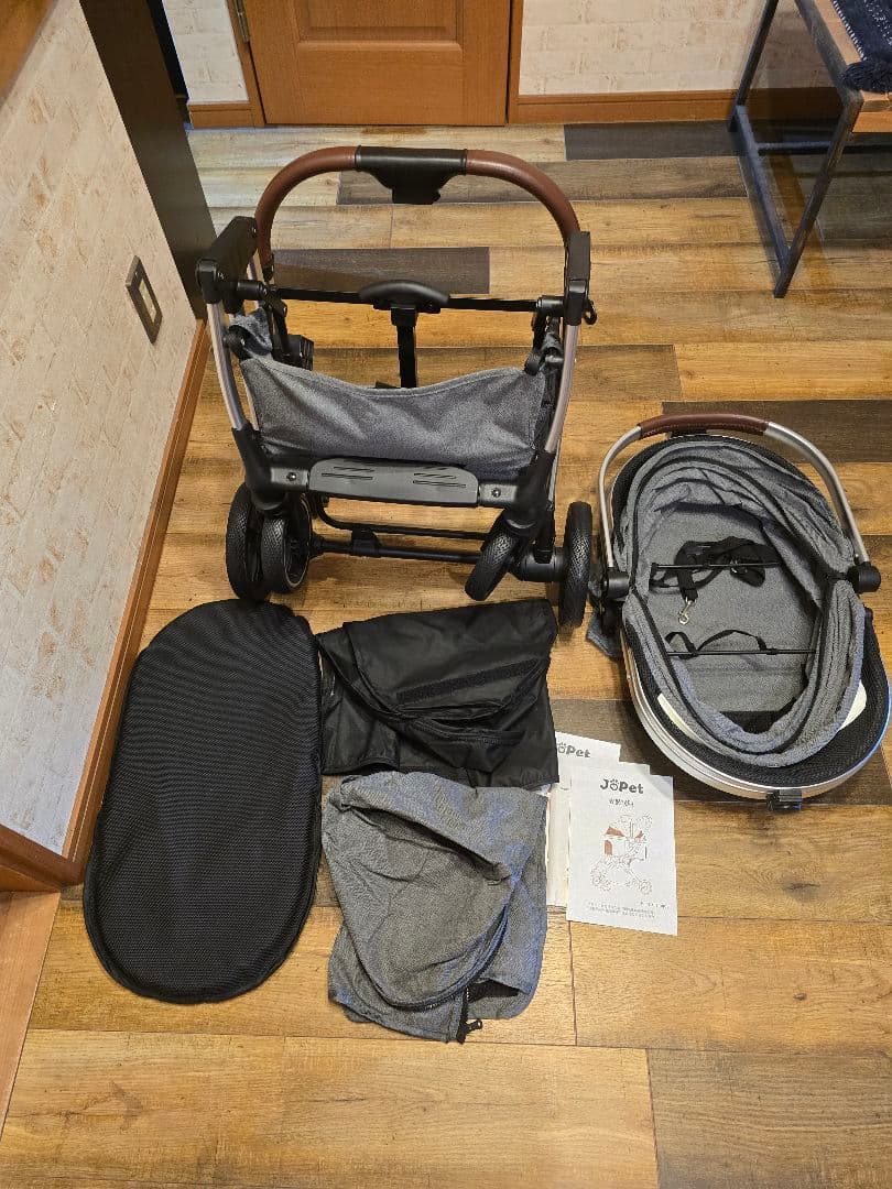 ペットカート グレー 小、中型犬用 新品 未使