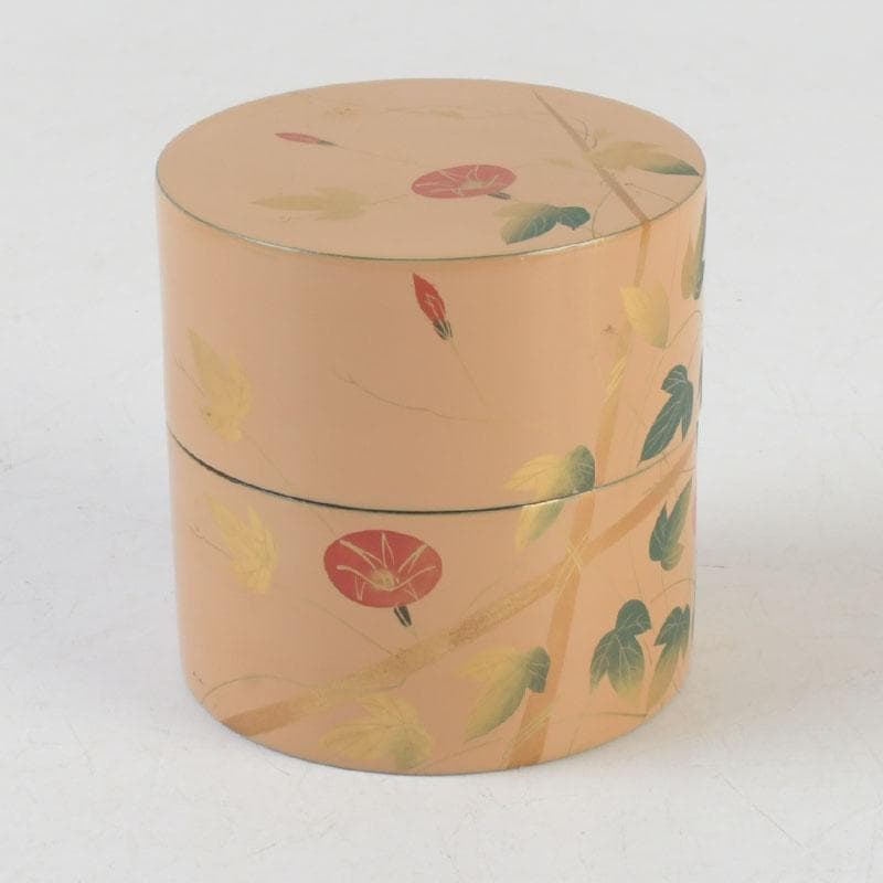 茶道具　塗師　翠甫作　朝顔蒔絵　茶器　共箱　V　9901