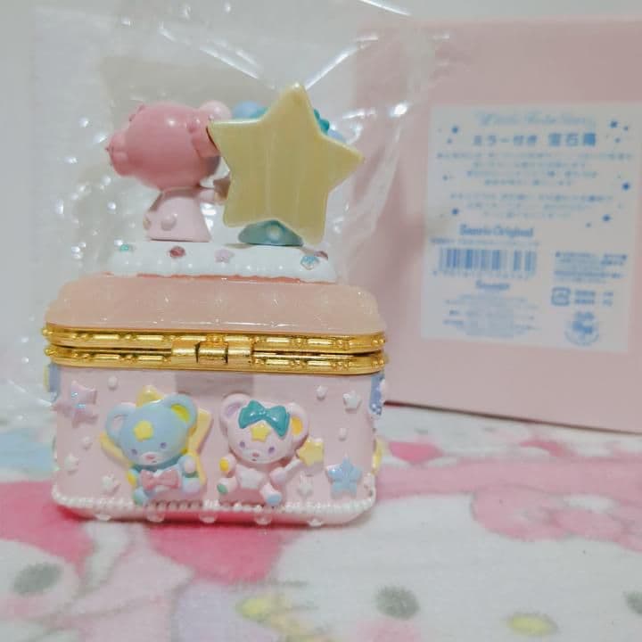 サンリオ　キキララ　ミラー付き　小物入れ　宝石箱　パフポフ