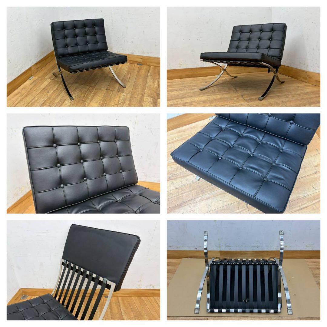 美品Barcelona Chairバルセロナチェア　リプロダクト品1人掛けソファ