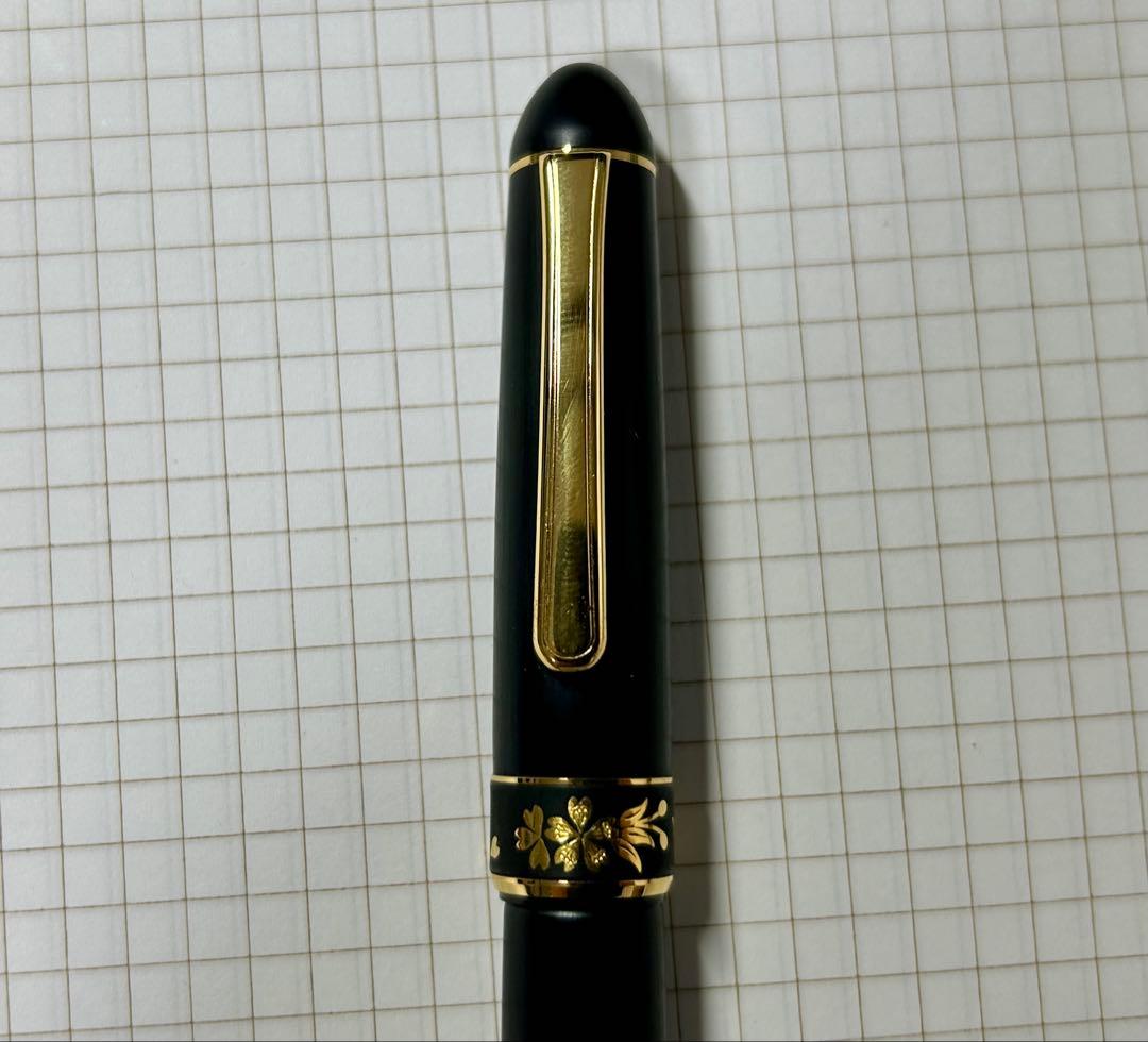 プラチナ＃３７７６純金「肥後象嵌」万年筆　桜