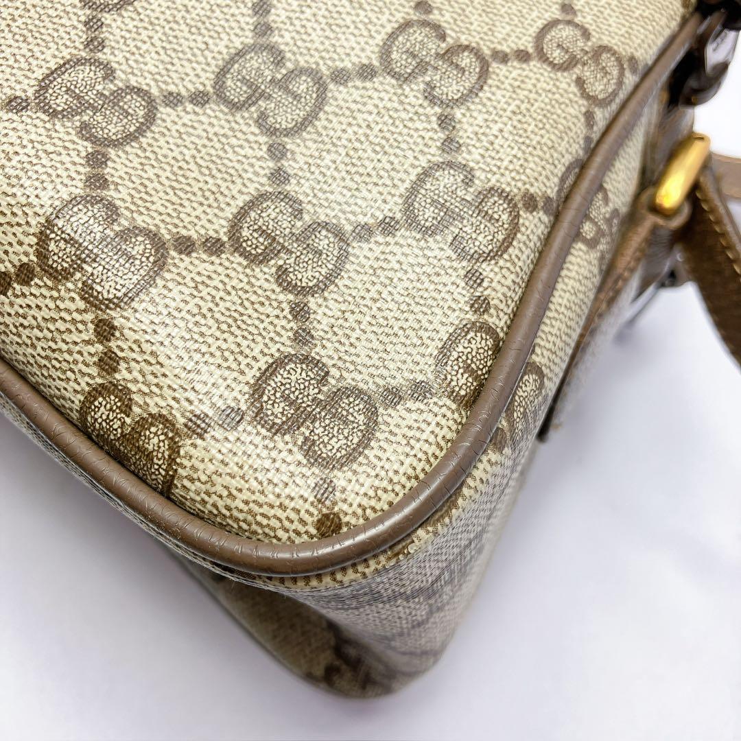 3336◯ GUCCI GGキャンバス ショルダーバッグ シェリーライン