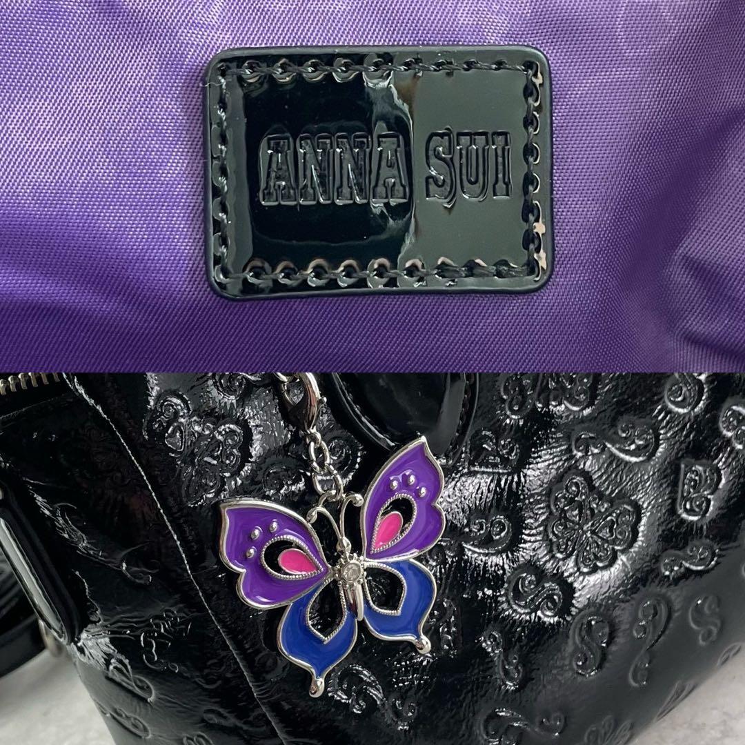 【未使用級✨】アナスイ 2way エナメル ショルダーバッグ ハンドバッグ