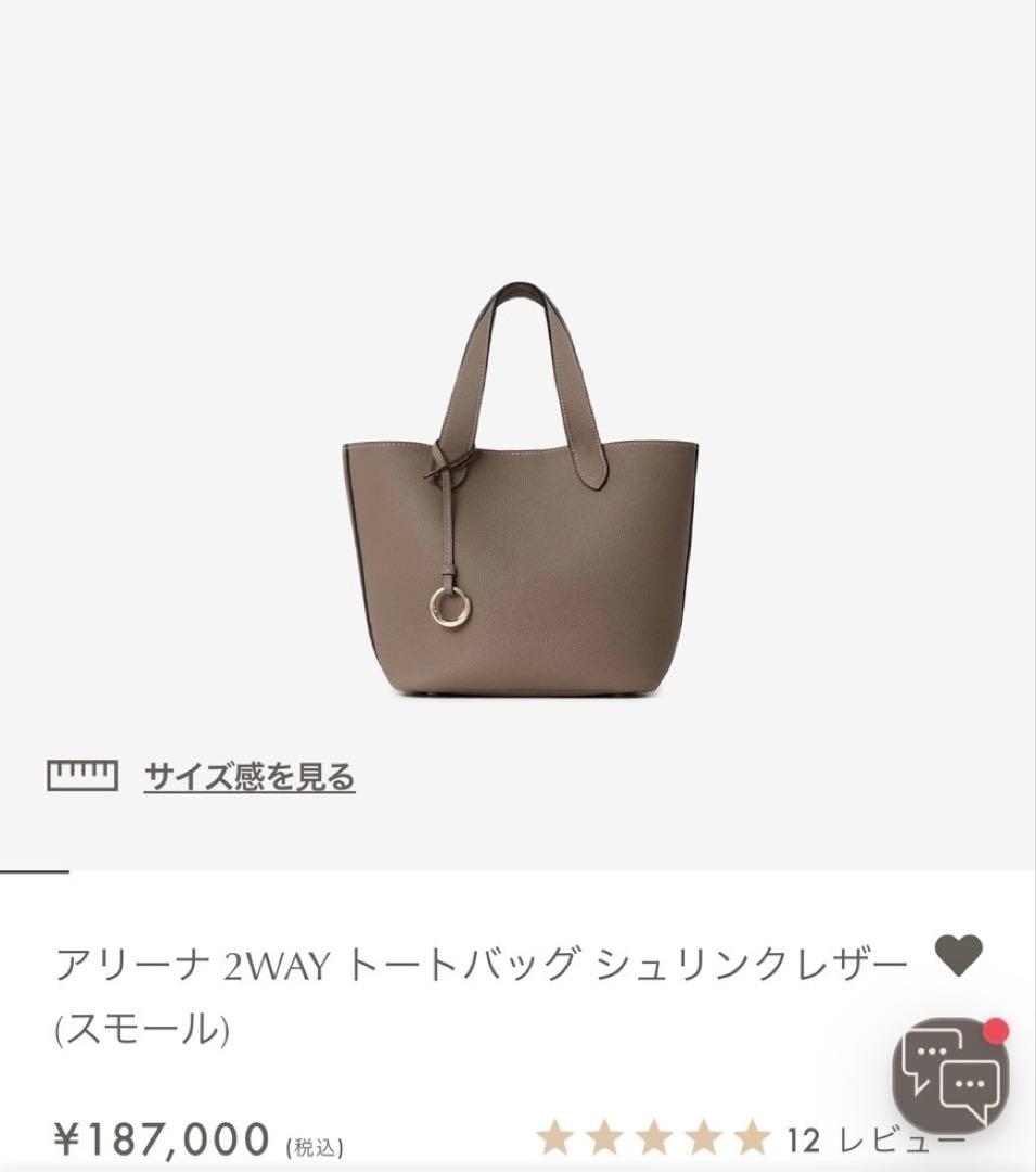 【新品】ボナベンチュラ　アリーナ　2WAY トートバッグ　エトープ