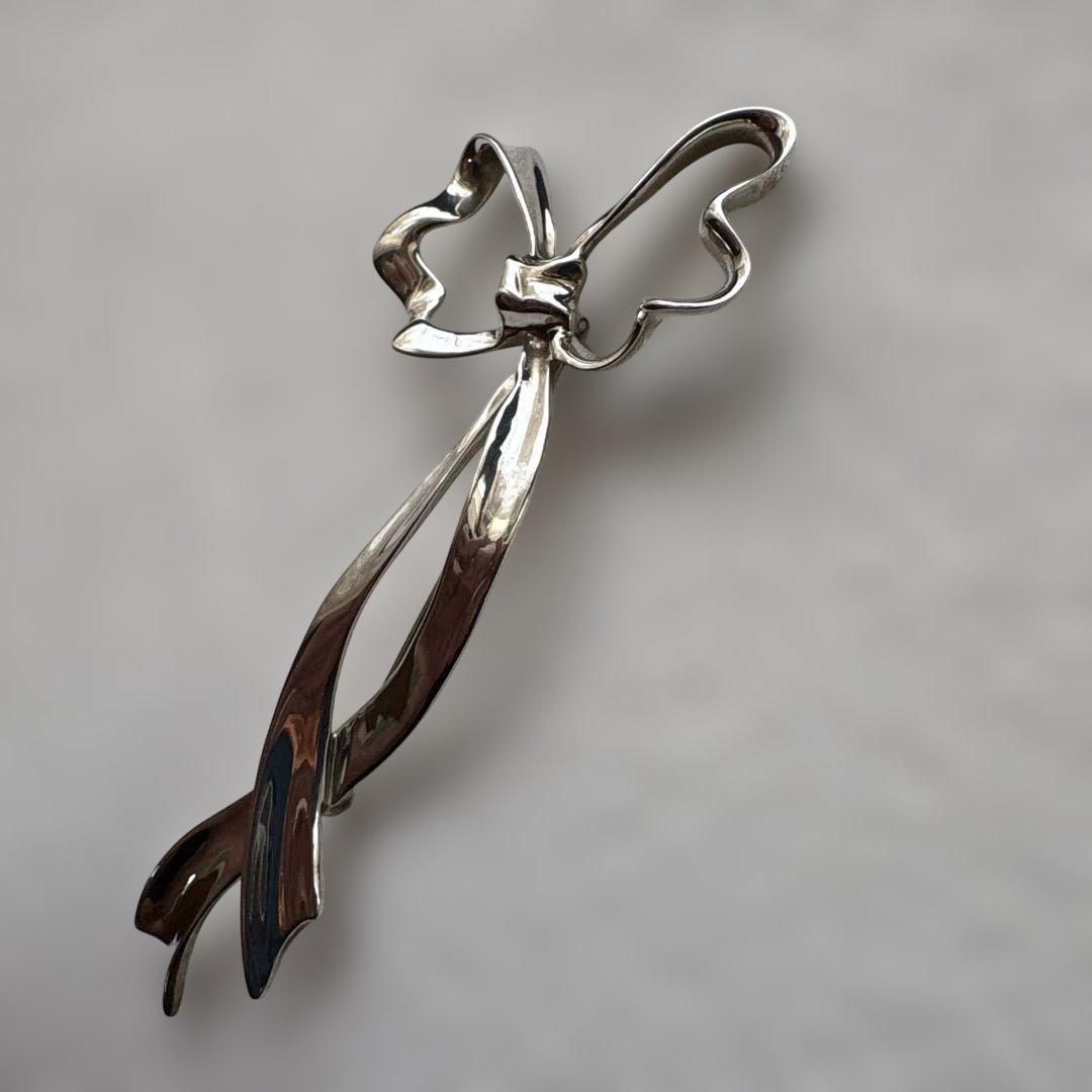 ✨TIFFANY brooch✨ティファニーブローチ SV925 リボン ピン