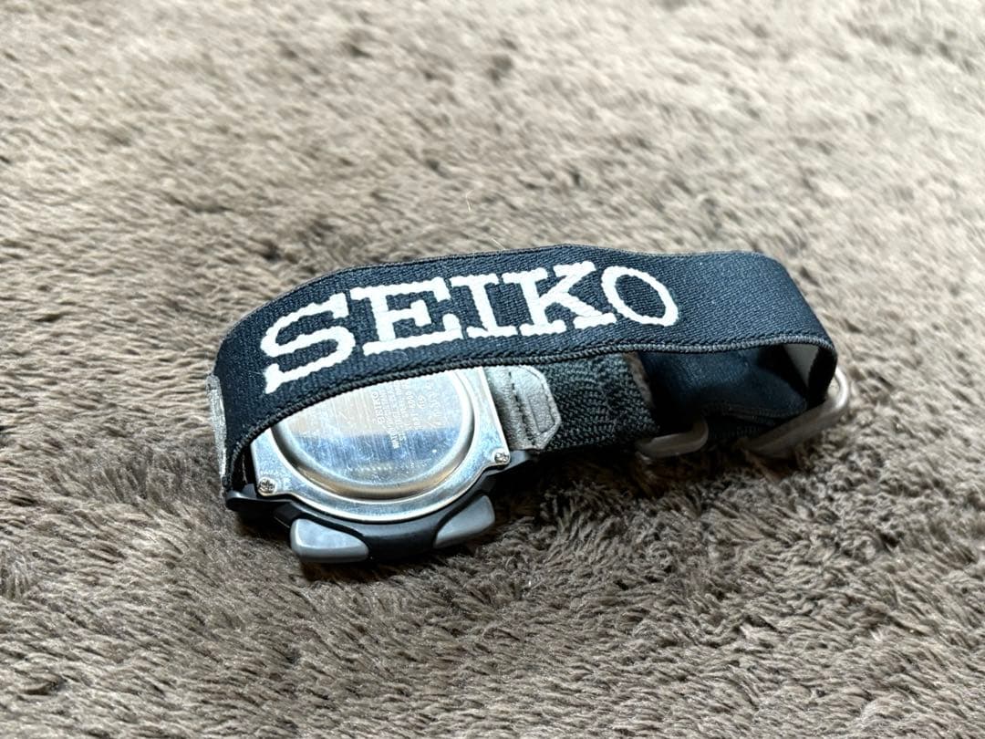 SEIKO デジタル腕時計 S821-6000 スキーサーモ　ブラック