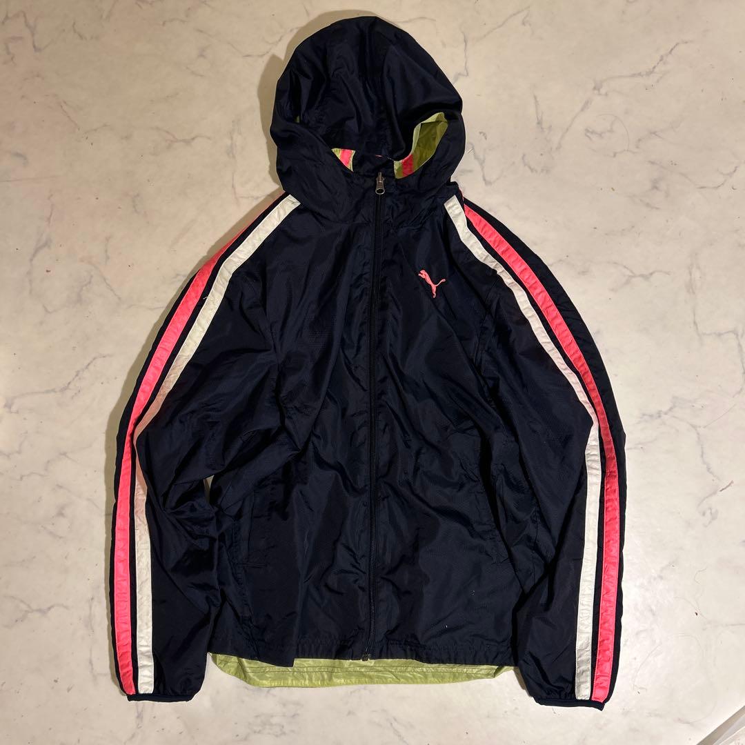 【新品】PUMA リバーシブルマウンテンパーカー M ストライプ／ボーダー