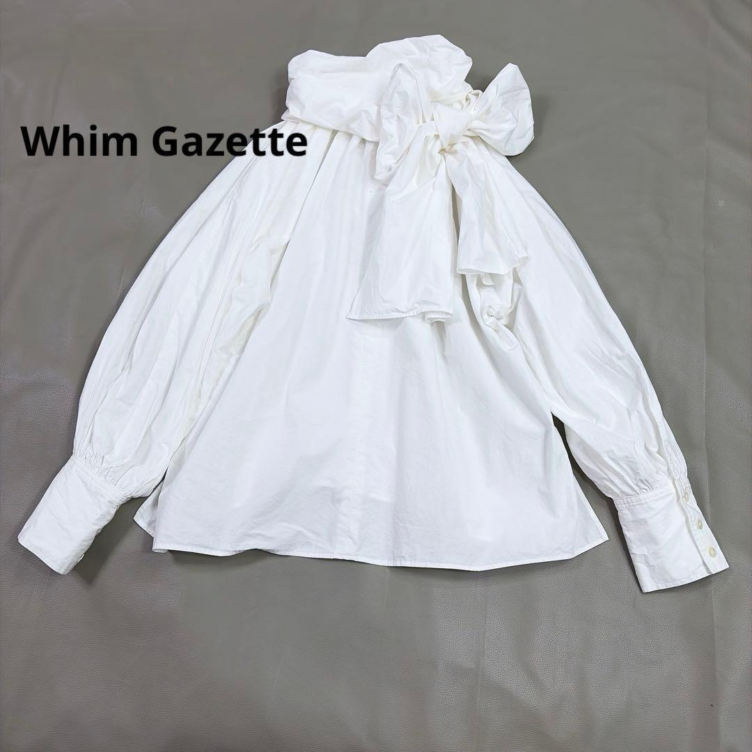 Whim Gazette ウィムガゼット ボウタイドルマンブラウス ホワイト Ｆ