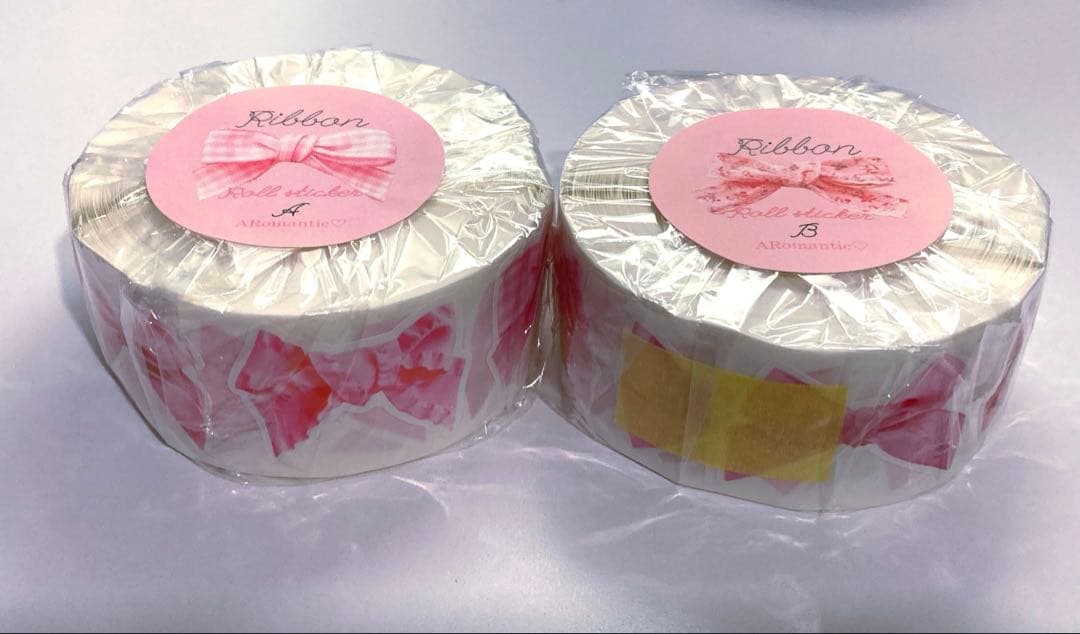 aromantic♡リボン♡ロールシール♡新品♡2セット