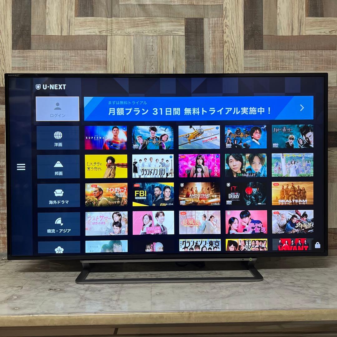 即日受渡❣️全国送料込東芝49型4K液晶テレビYouTube.Netflix視聴