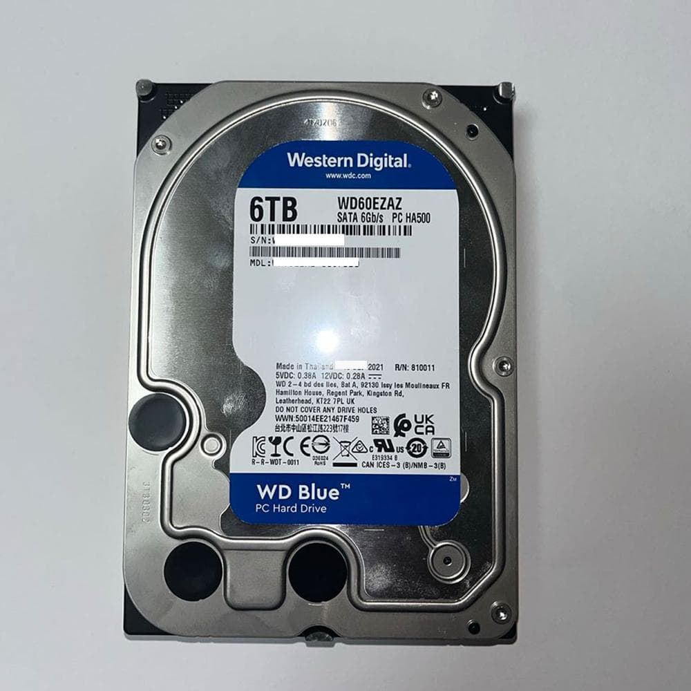 WD Blue 6TB HDD WD60EZAZ 25,890時間利用