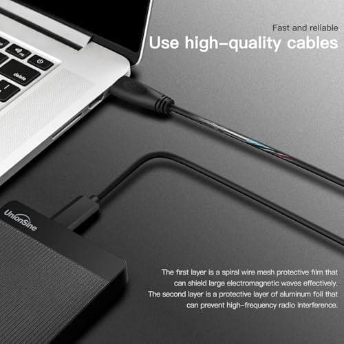 UnionSine 外付け ハードディスク 超薄型外付けHDD ポータブルハーm