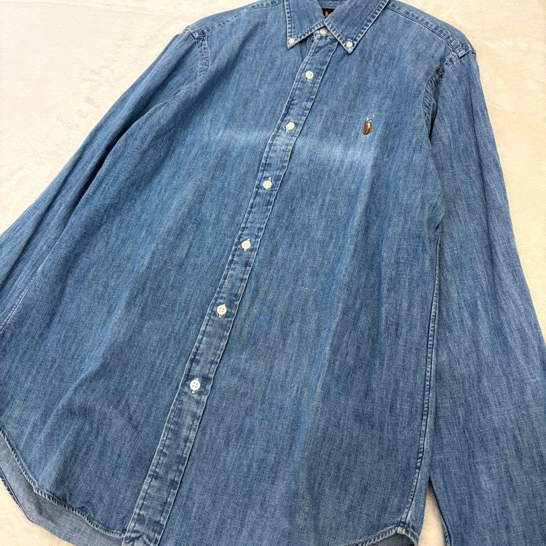 即完売✳︎ラルフローレン現行ダンガリーシャツマルチポニーデニムインディゴ正規品