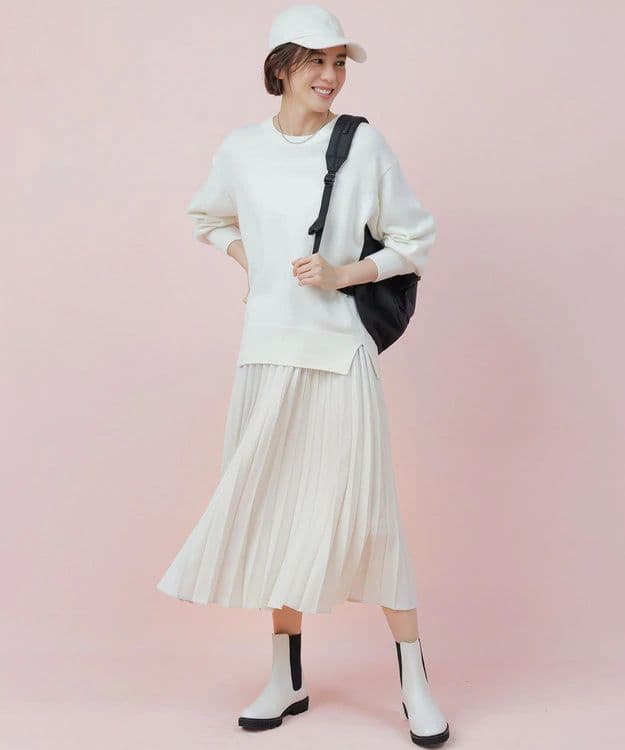 新品◇23区杏さん着用 レザーサイドゴア ブーツ23H アイボリー