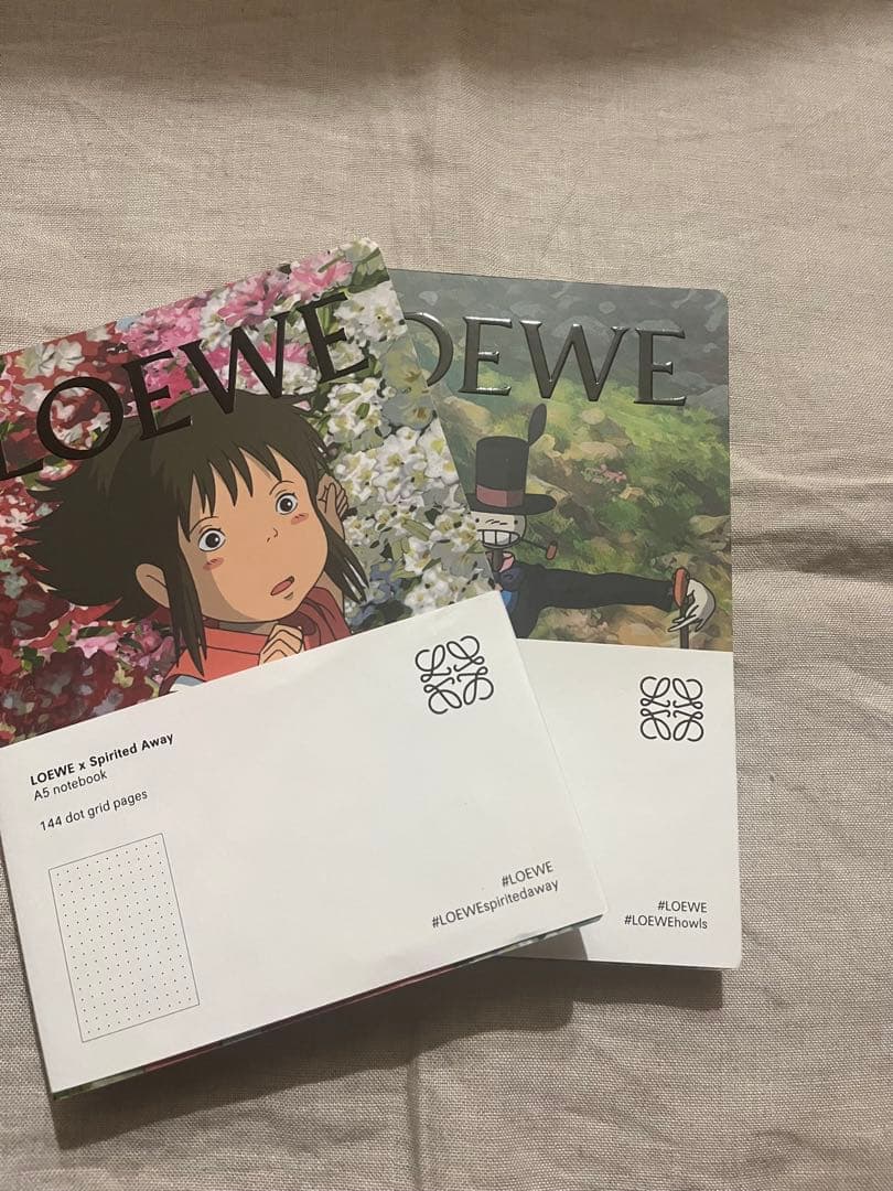ロエベ　ジブリ　ノベルティ　千と千尋　ハウルの動く城　ノート