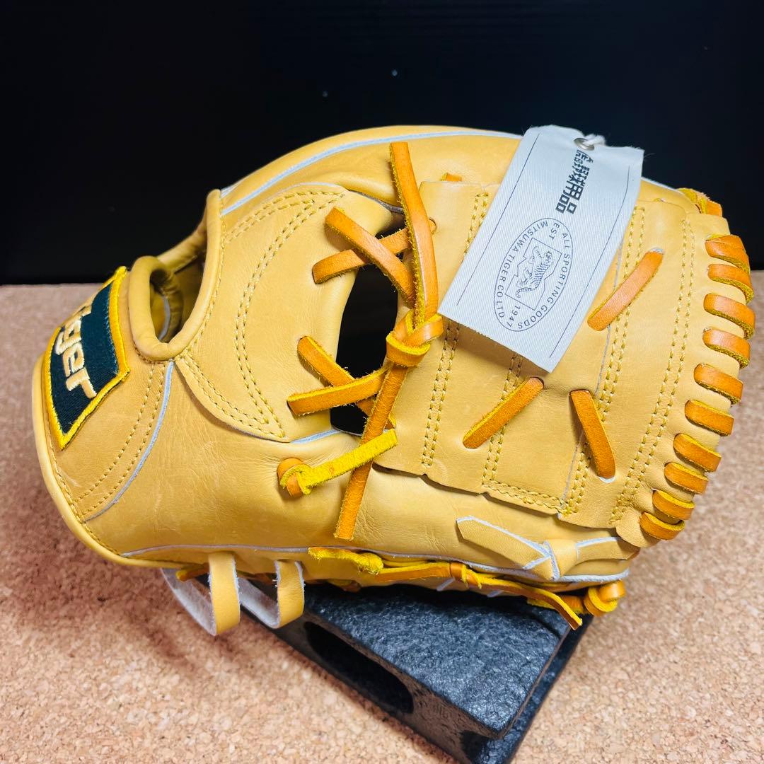 【未使用】美津和タイガー硬式野球ニ塁手用グローブHGFM13SIー401 右投げ
