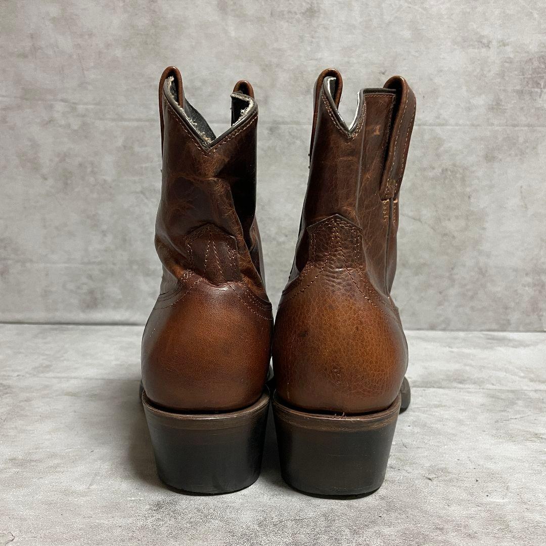【botas jaca】（8EE）ウエスタンブーツ ショート ブラウン レザー