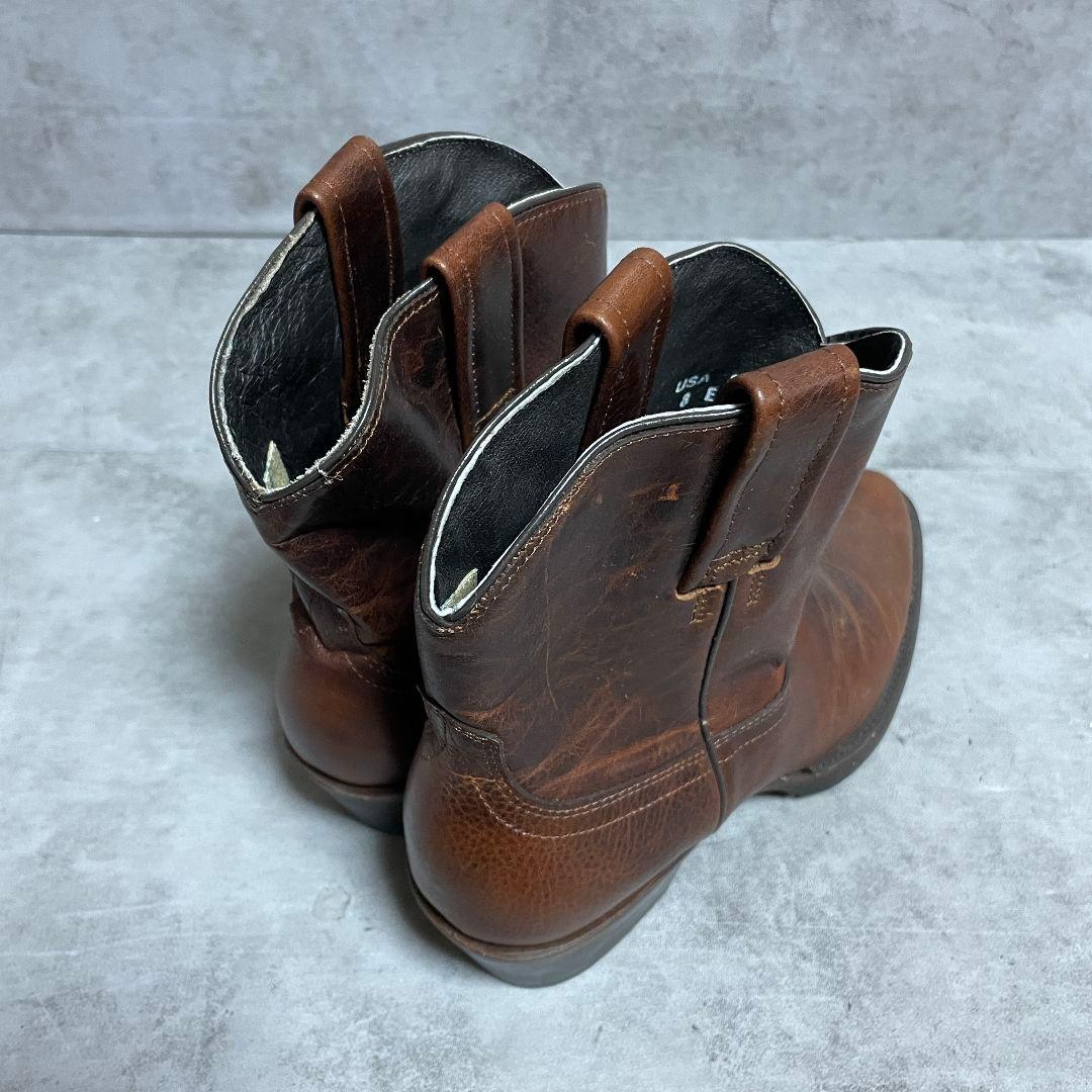 【botas jaca】（8EE）ウエスタンブーツ ショート ブラウン レザー