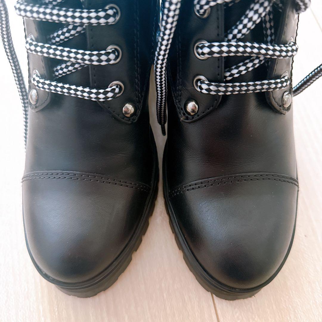 miumiu ビジュー レースアップブーツ 36