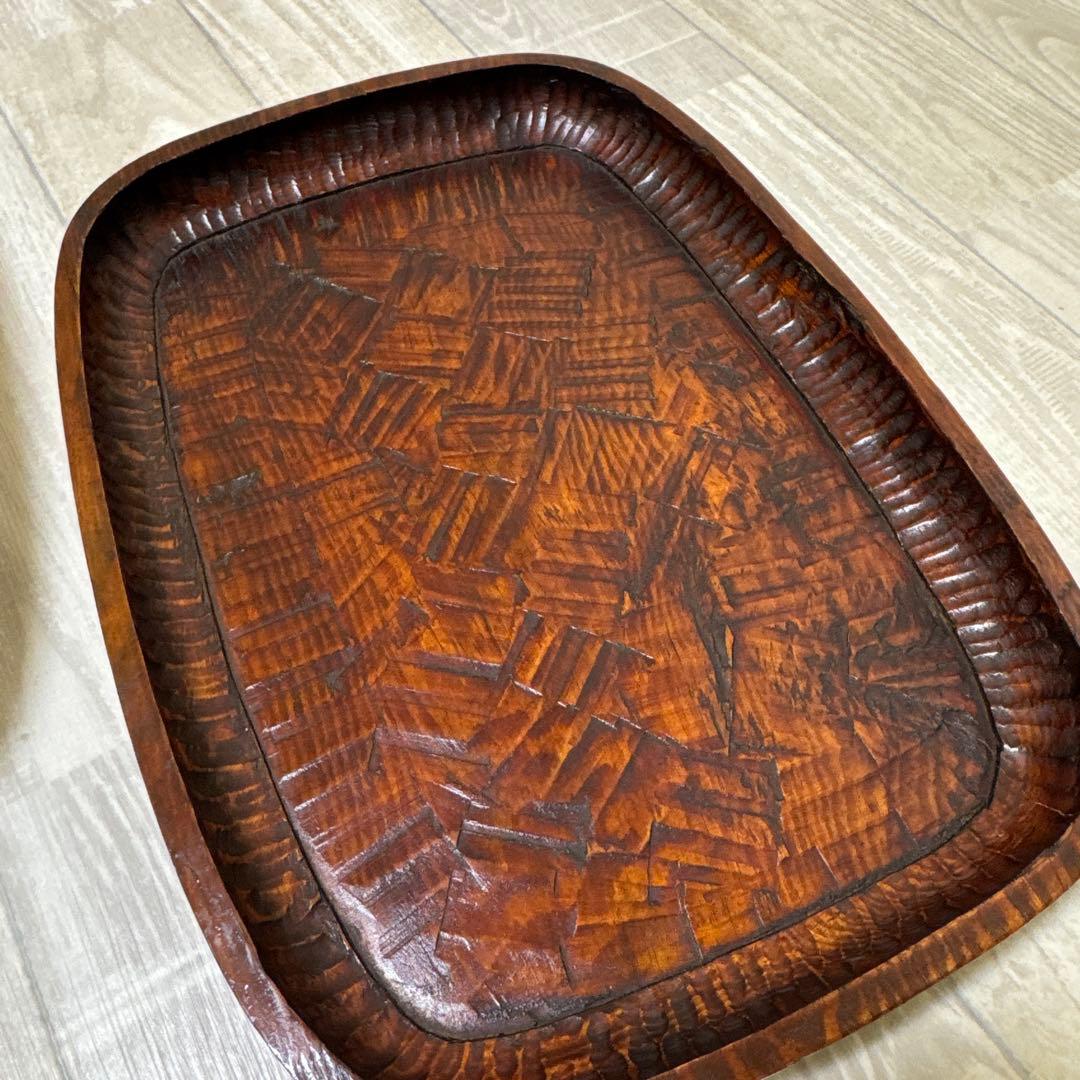 【貴重品】松　一木彫り　茶櫃