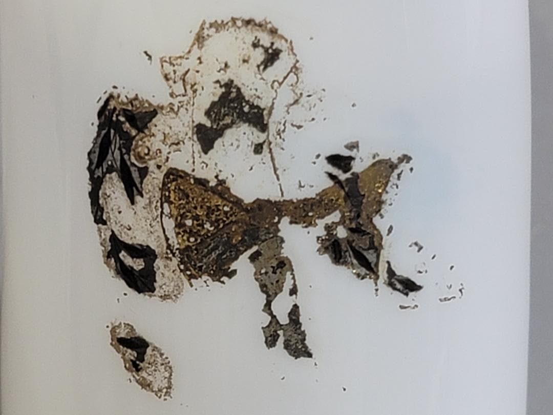 白色 江戸硝子 瓶 古美術 DT432
