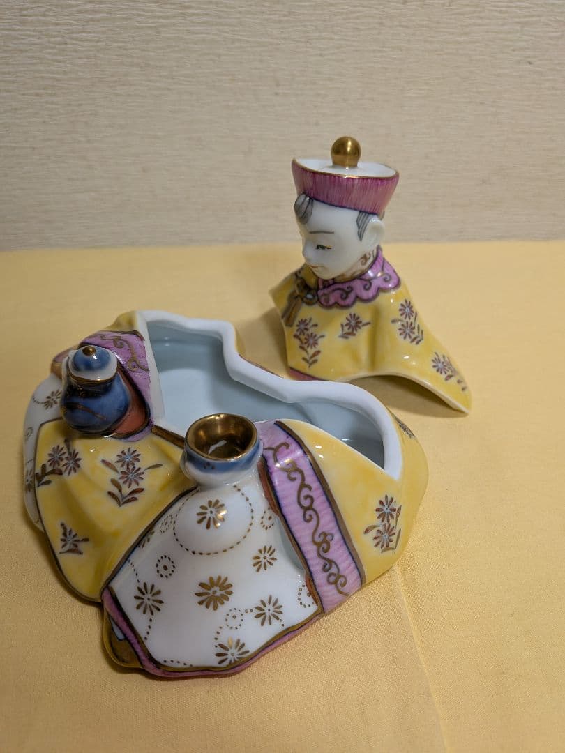 田川啓二　畑萬陶苑　鍋島焼　香炉　La poupee chinoise