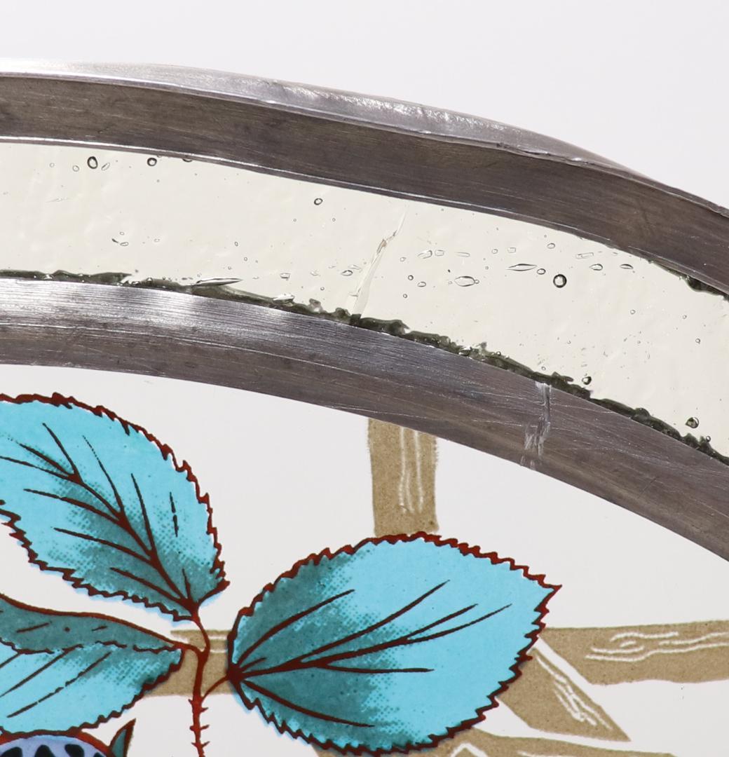 ベリーズ&グレープス ダブルリム ヴィンテージ ステンドグラス フルーツ苺 葡萄