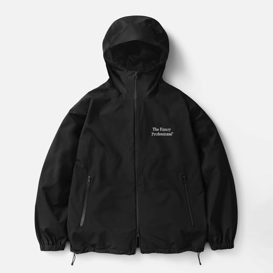 エンノイ・3LAYER SHELL HOODIE（黒Mサイズ）
