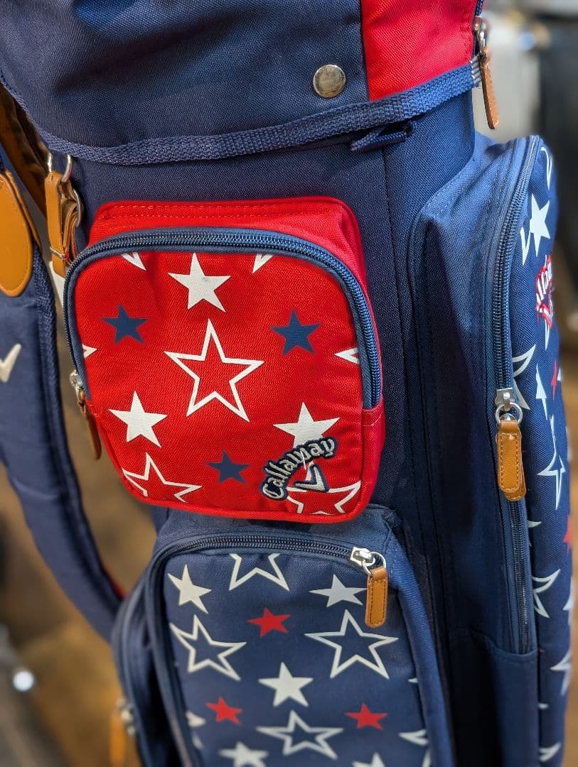Callaway キャディバッグ 星柄 ネイビー/レッド