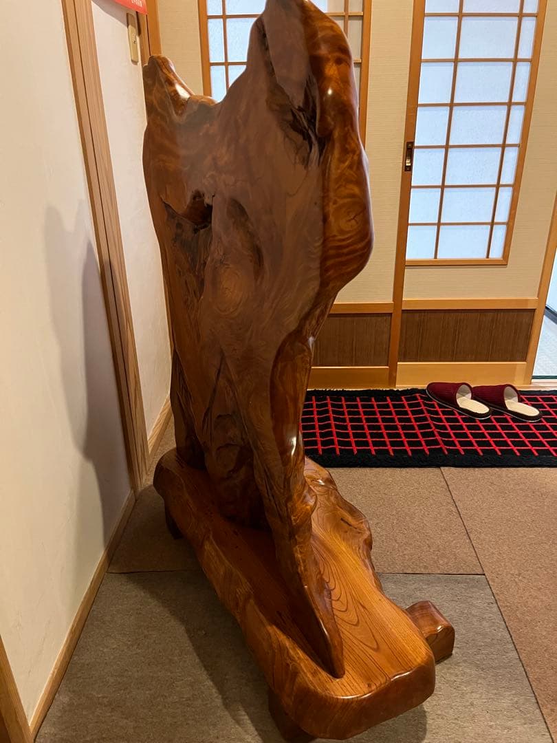 【価格交渉OK】欅　けやき ついたて 衝立　逆さうま　縁起物　一枚木　一点物