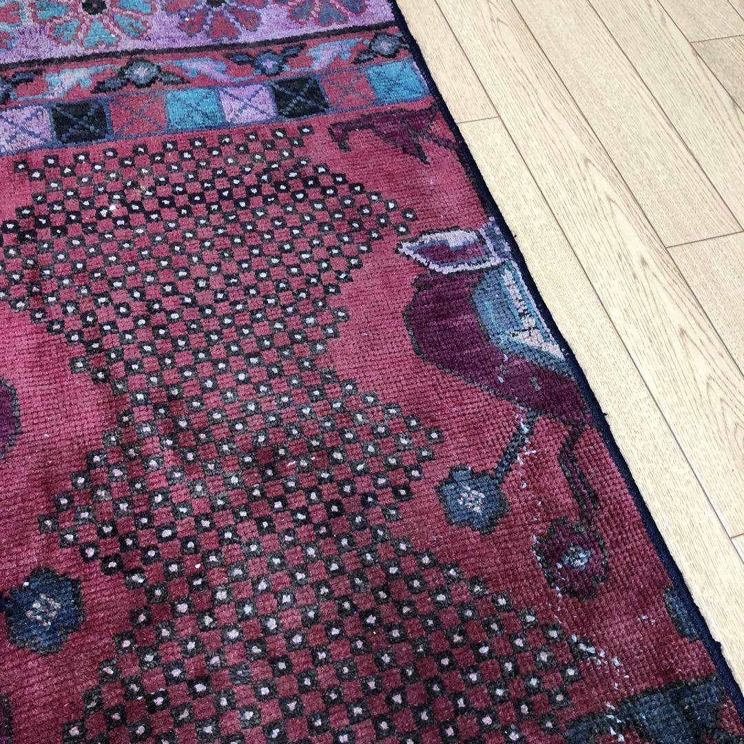 ペルシャ絨毯 ヴィンテージラグ 148×97cm 手織り オールドpersia