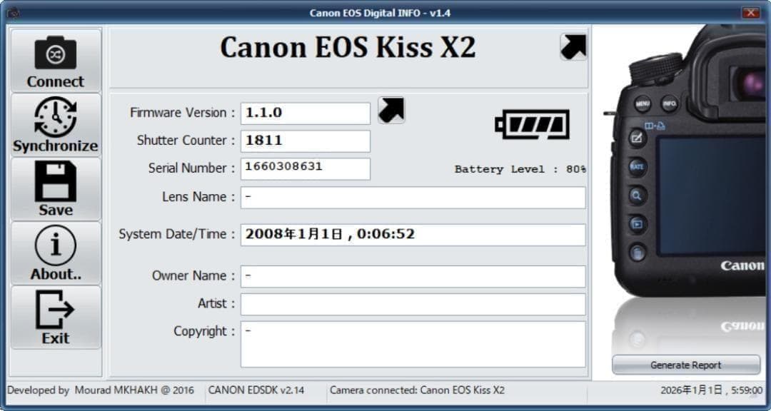 【ほぼ新品】ショット数:1811回 CANON EOS Kiss X2 キヤノン