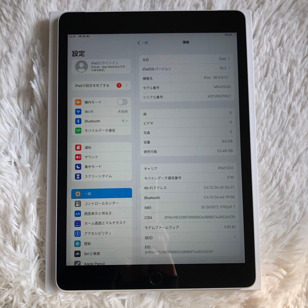 【即購入OK】iPad 第9世代 セルラーモデル【極美品】 #7 【付属品】