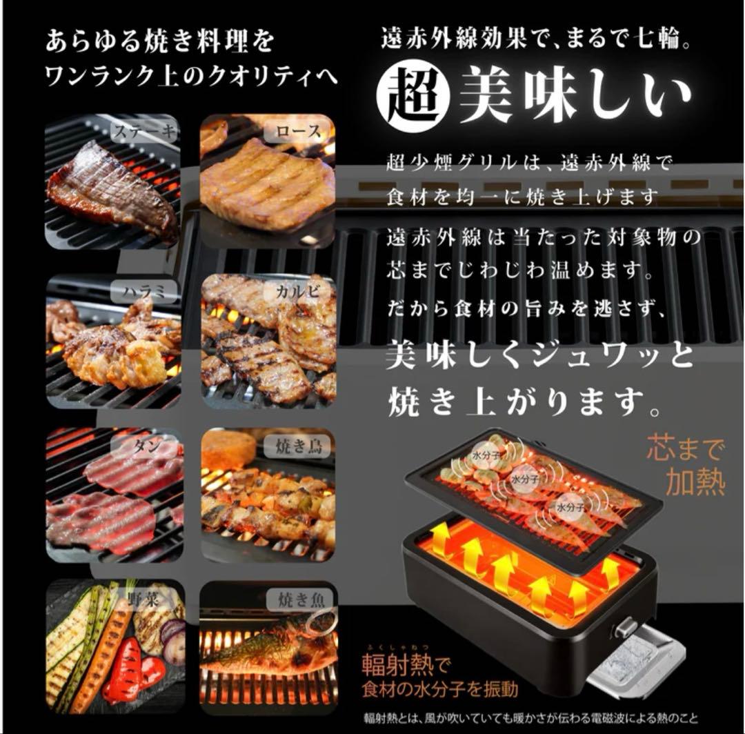 【超美品:1回使用のみ】超少煙グリル GLAMP （グランプ）とシリコンマット