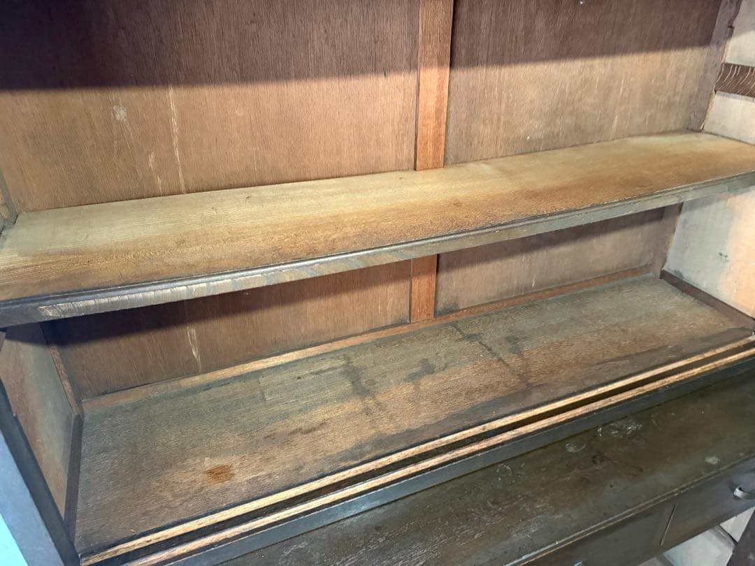 古家具 ガラス引戸 水屋箪笥