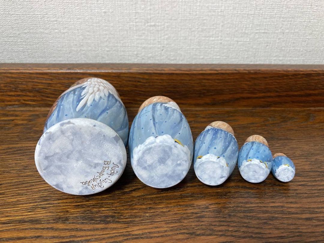 ロシア雑貨☆天使マトリョーシカ(5P)H10.5cmリダ工房