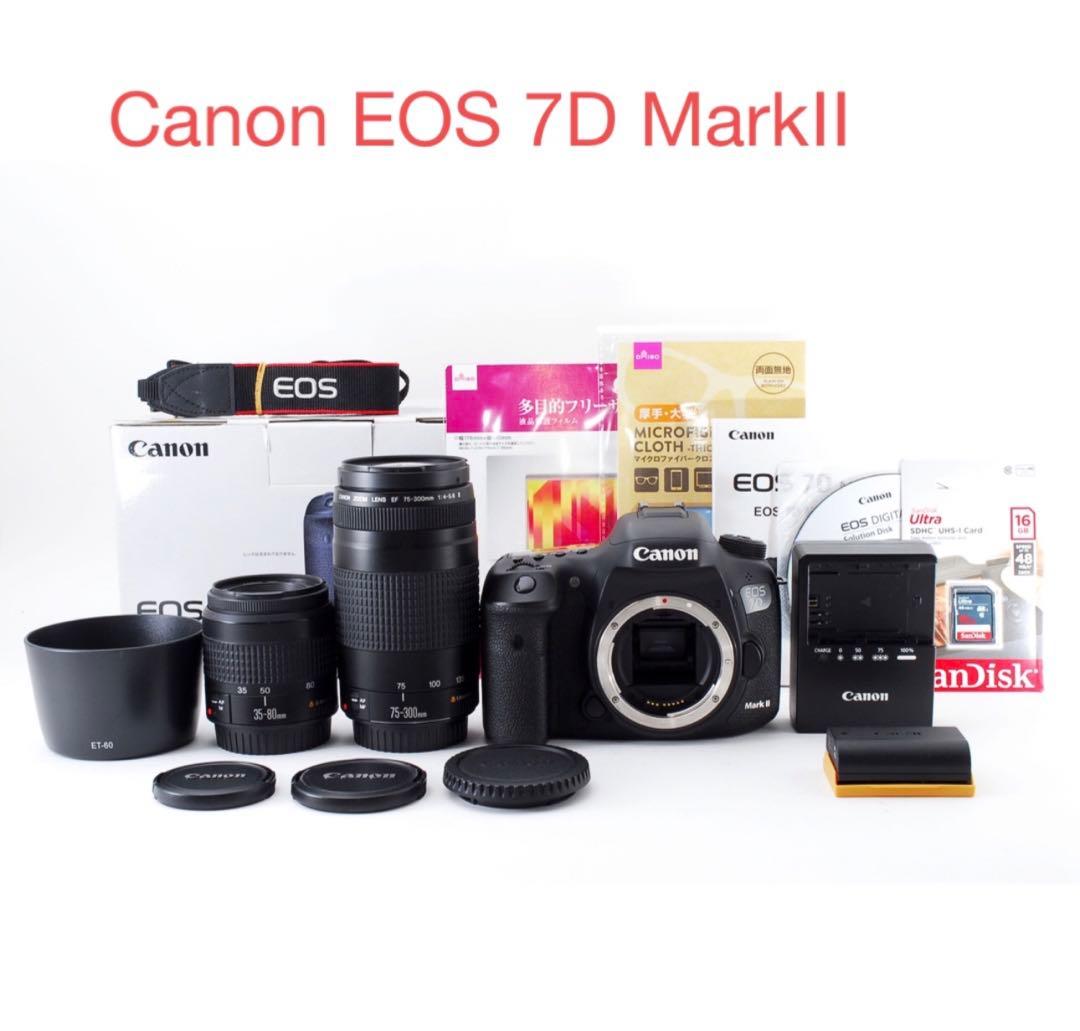 保証付☆キヤノン☆Canon EOS 7D MarkⅡ標準&望遠レンズセット