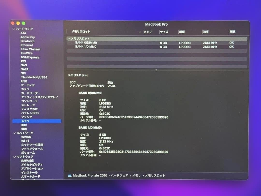 ★美品★MacBook Pro 13インチ TouchBar搭載 2TBHDD付