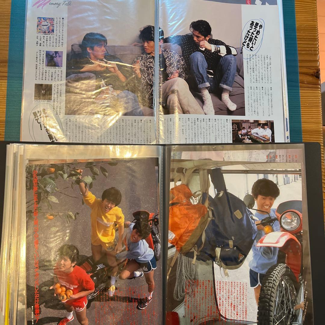 シブガキ隊　雑誌切り抜き　ファイル2冊　大量　超レアヤンソン♪ 他ポスター3枚