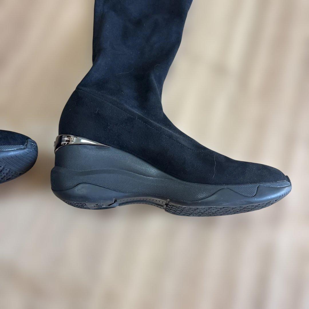 ダイアナ　+diana ブラック ロングブーツ 23.5㎝　未使用　スエード風